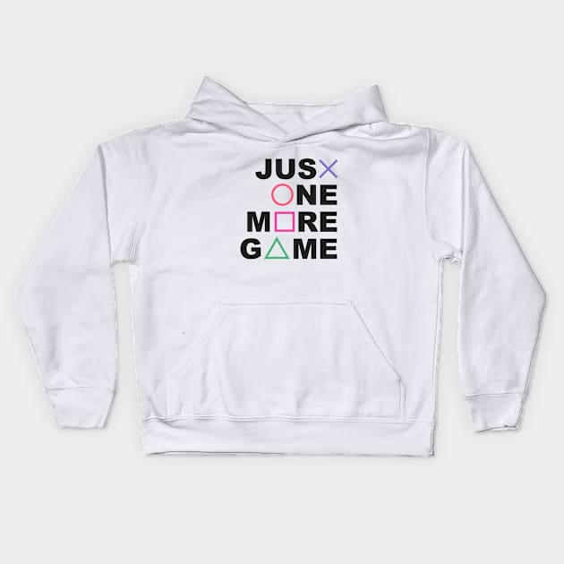 JUST ONE MORE GAME Kids Hoodie by alfandi